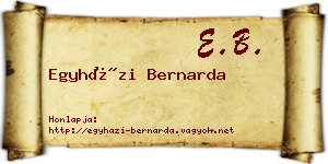Egyházi Bernarda névjegykártya